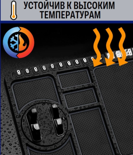 Противоскользящий коврик - держатель в автомобиль / подставка для телефона